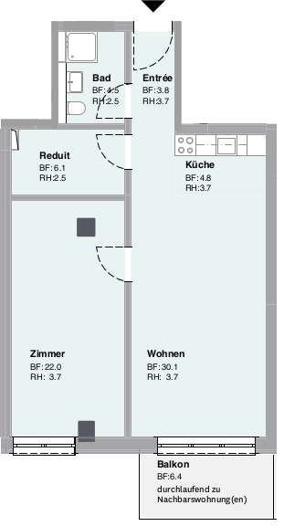 Grundriss Wohnung 110