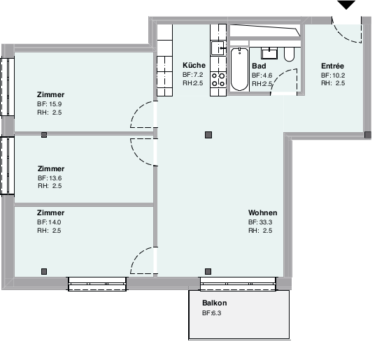 Grundriss Wohnung 501