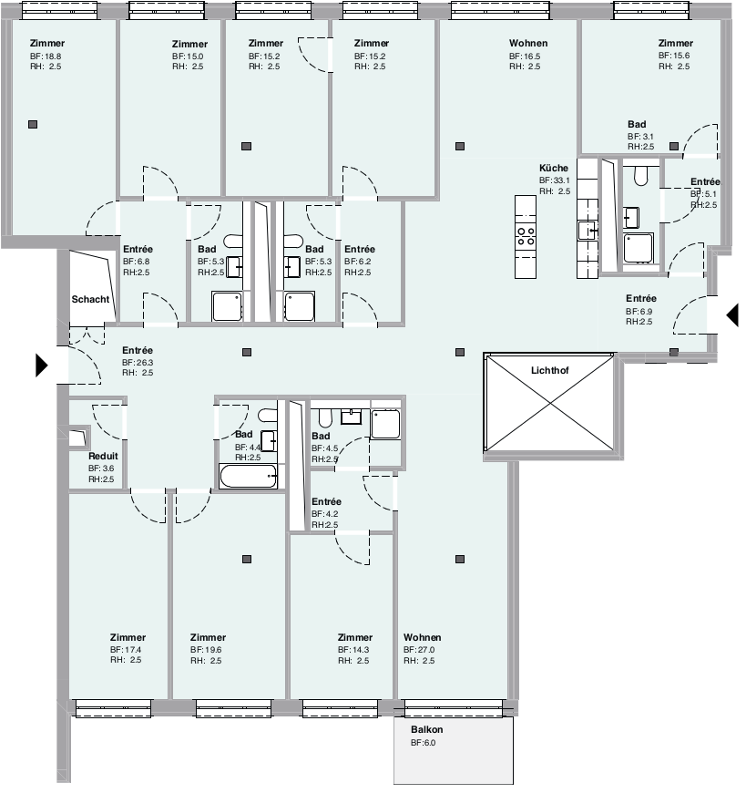 Grundriss Wohnung 504