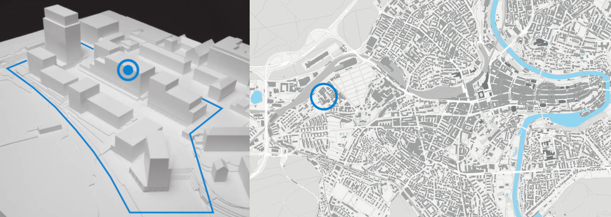 Stadtplan und Modell